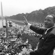 Martin Luther King Jr. waves to supporters at the 1963 March on Washington. (AFP/Getty Images)